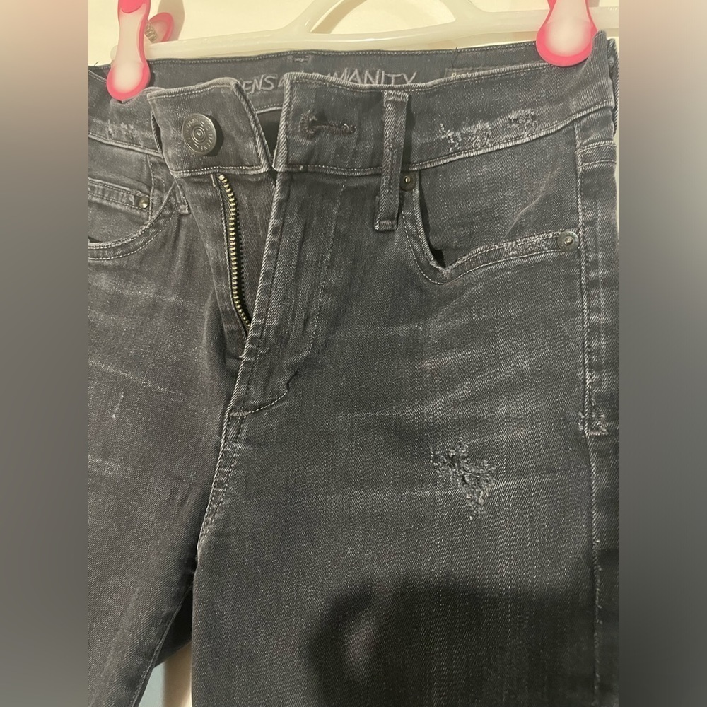 Citizens of Humanity Rocket Skinny High Rise Distressed Jean Porter Ashy Black - Picture 6 of 9